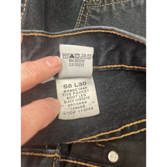 Calvin Klein Jeans Boot Cut Women’s 8 Black Overdye Cotton Denim Classic - Picture 8 of 8